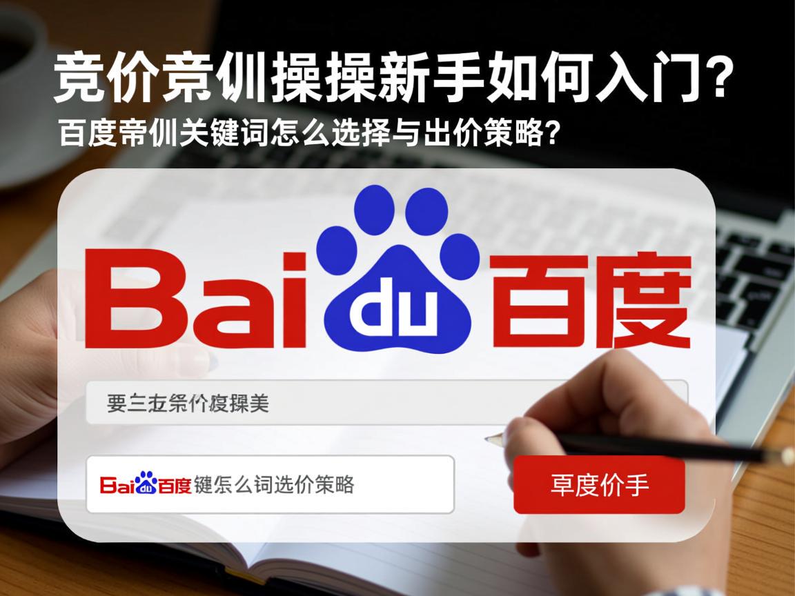 百度竞价实操新手如何入门？_百度竞价关键词怎么选择与出价策略？